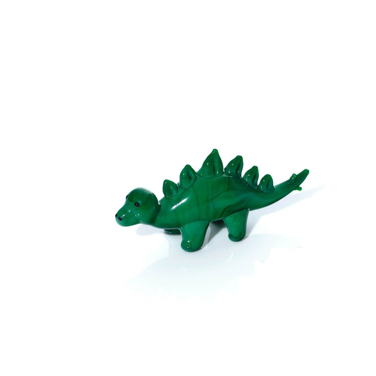 GLASS WHALE ORNAMENT - BLUE WITH RED FISH INSIDE