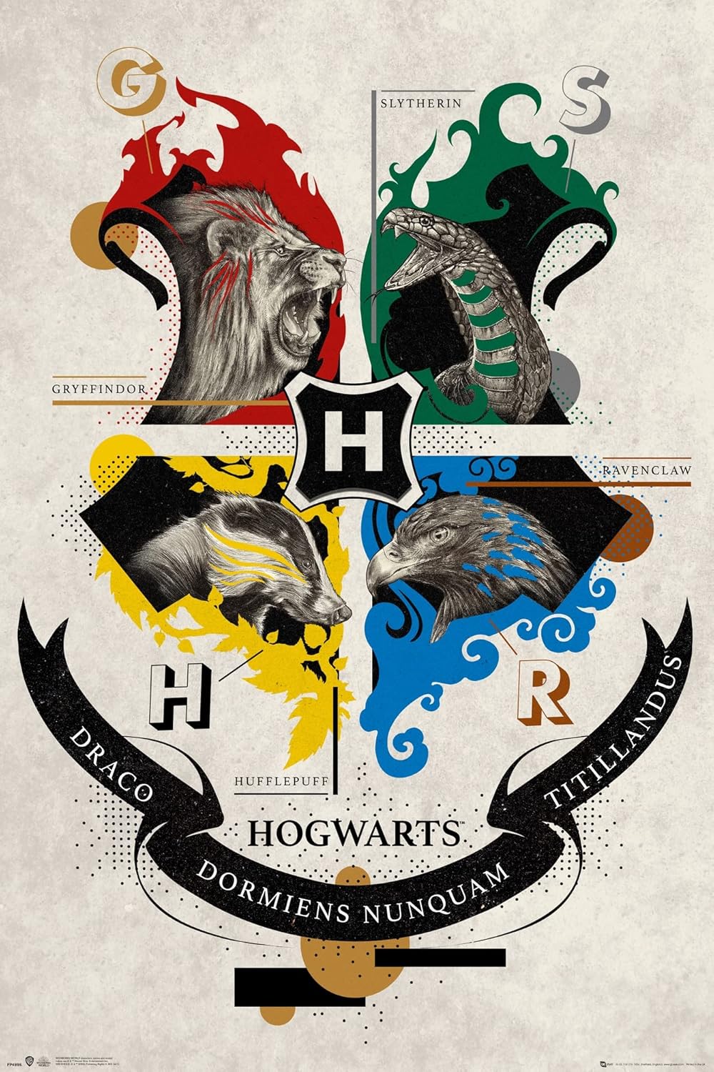 Harry Potter Animal Crest 61 x 91.5cm Maxi Poster