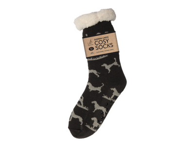 Mens Sherpa Socks - Hunting Dogs