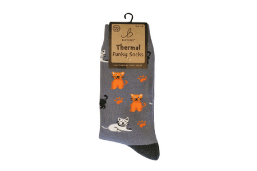 Funky Thermal Socks - Crazy Cats