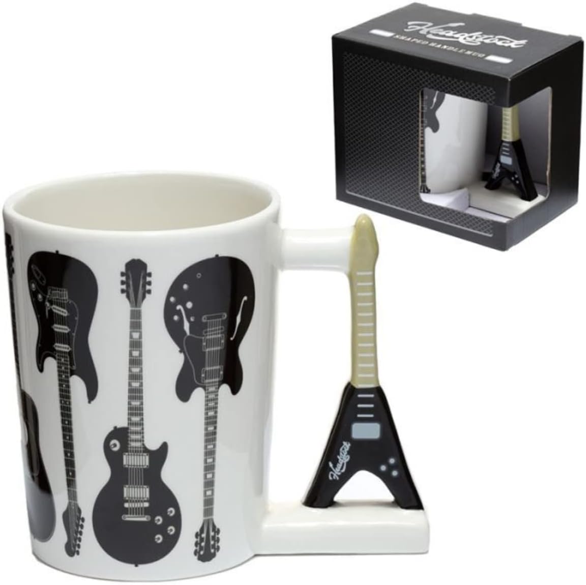 Headstock Guitar Rock Guitar Ceramic Shaped Handle Mug