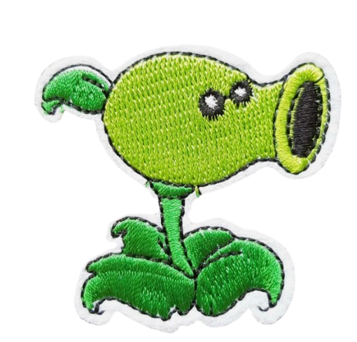 Embroidered Patch - Zombies Plant Shooter - Iron On/Sew On