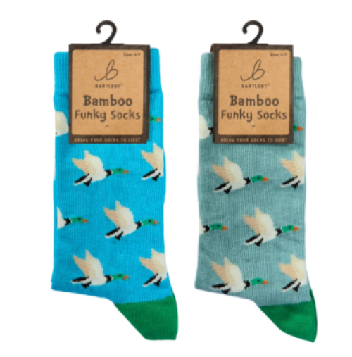 Funky Bamboo Socks - Flying Ducks (1 PAIR SUPPLIED)