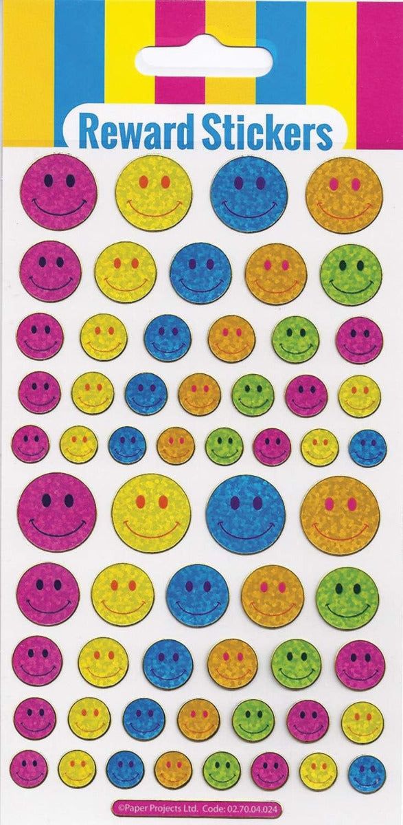 Smiles Sparkly Reusable Reward Stickers