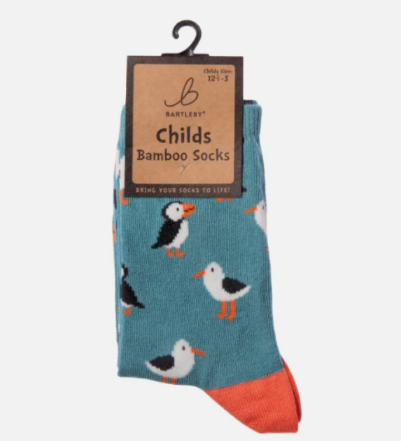 Childs Funky Bamboo Socks - Seagull / Puffin - Assorted Sizes