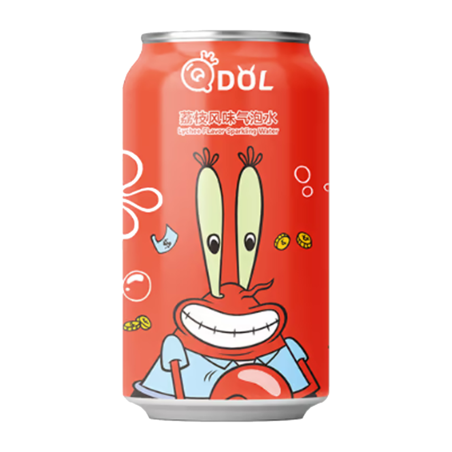 SpongeBob Mr Krabs Lychee Flavour Sparkling Water 330ml