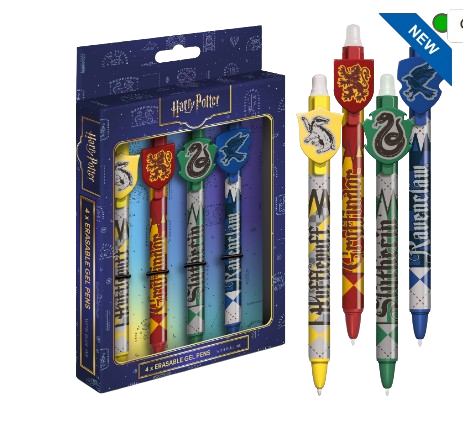 Harry Potter (Hogwarts Heraldry) 4Pk Erasable Gel Pen