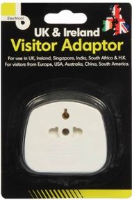 Visitor To Uk Adapter Plug (2pin To 3pin)