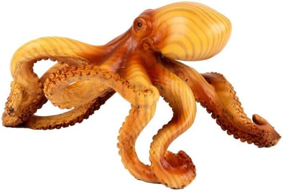 Carved Wood-effect Octopus, 18cm