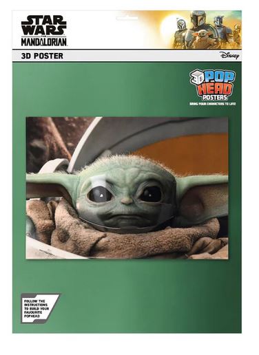 The Mandalorian (Grogu Face) 3D Poster (Popheads)