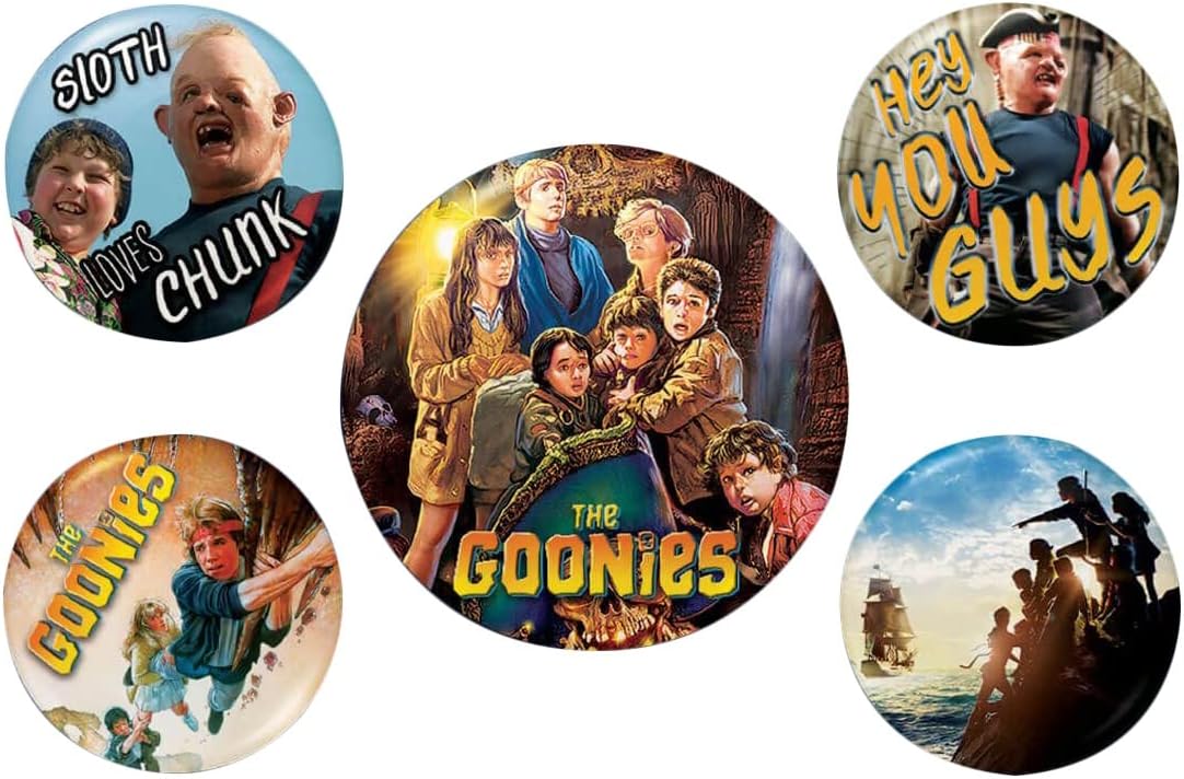 The Goonies Treasure 5 Piece Button Badge Set