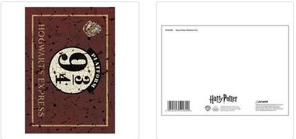 HARRY POTTER (PLATFORM 9¾) POSTCARD PRINT A6 (1 CARD SUPPLIED)