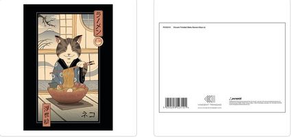 VINCENT TRINIDAD (NEKO RAMEN UKIYO) POSTCARD PRINT A6 (1 CARD SUPPLIED)