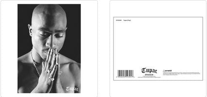 TUPAC (PRAY) POSTCARD PRINT A6 (1 CARD SUPPLIED)