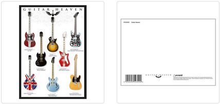 GUITAR HEAVEN POSTCARD PRINT A6 (1 CARD SUPPLIED)