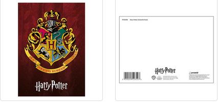 HARRY POTTER (COLOURFUL CREST) POSTCARD PRINT A6 (1 CARD SUPPLIED)