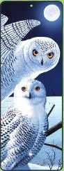 Snow Owls Lenticular Bookmark Ruler