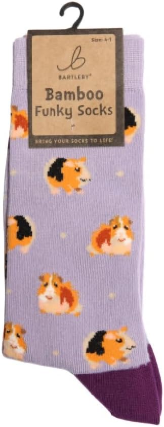 Ladies Funky Bamboo Socks Guinea Pig Size 4-7