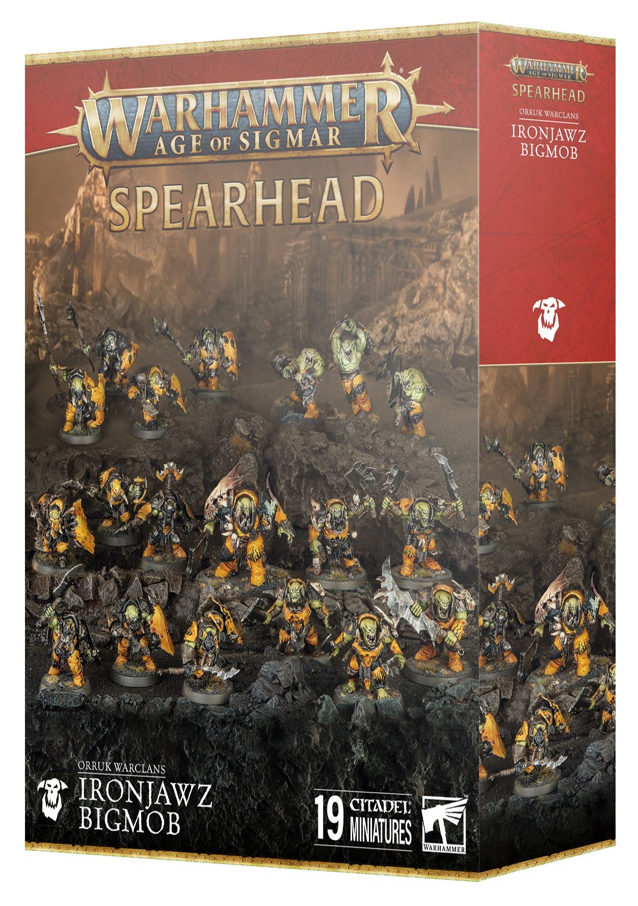 WARHAMMER AGE OF SIGMAR SPEARHEAD ORRUK WARCLANS IRONJAWZ BIGMOB