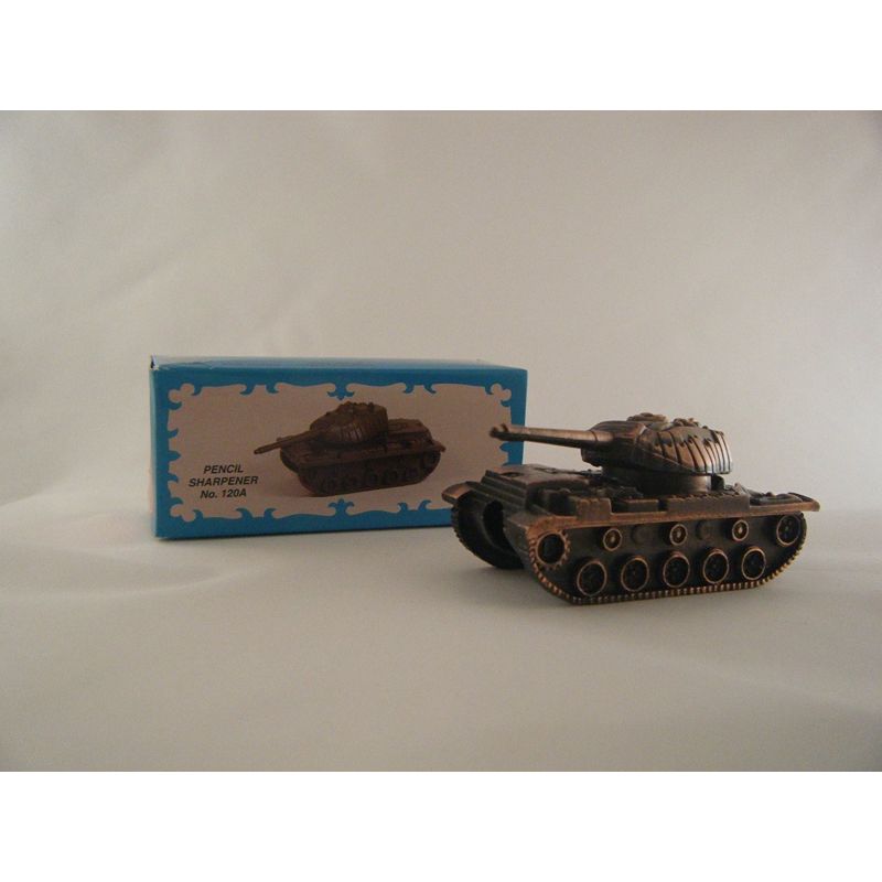 TANK DIE-CAST ANTIQUE STYLE NOVELTY PENCIL SHARPENER