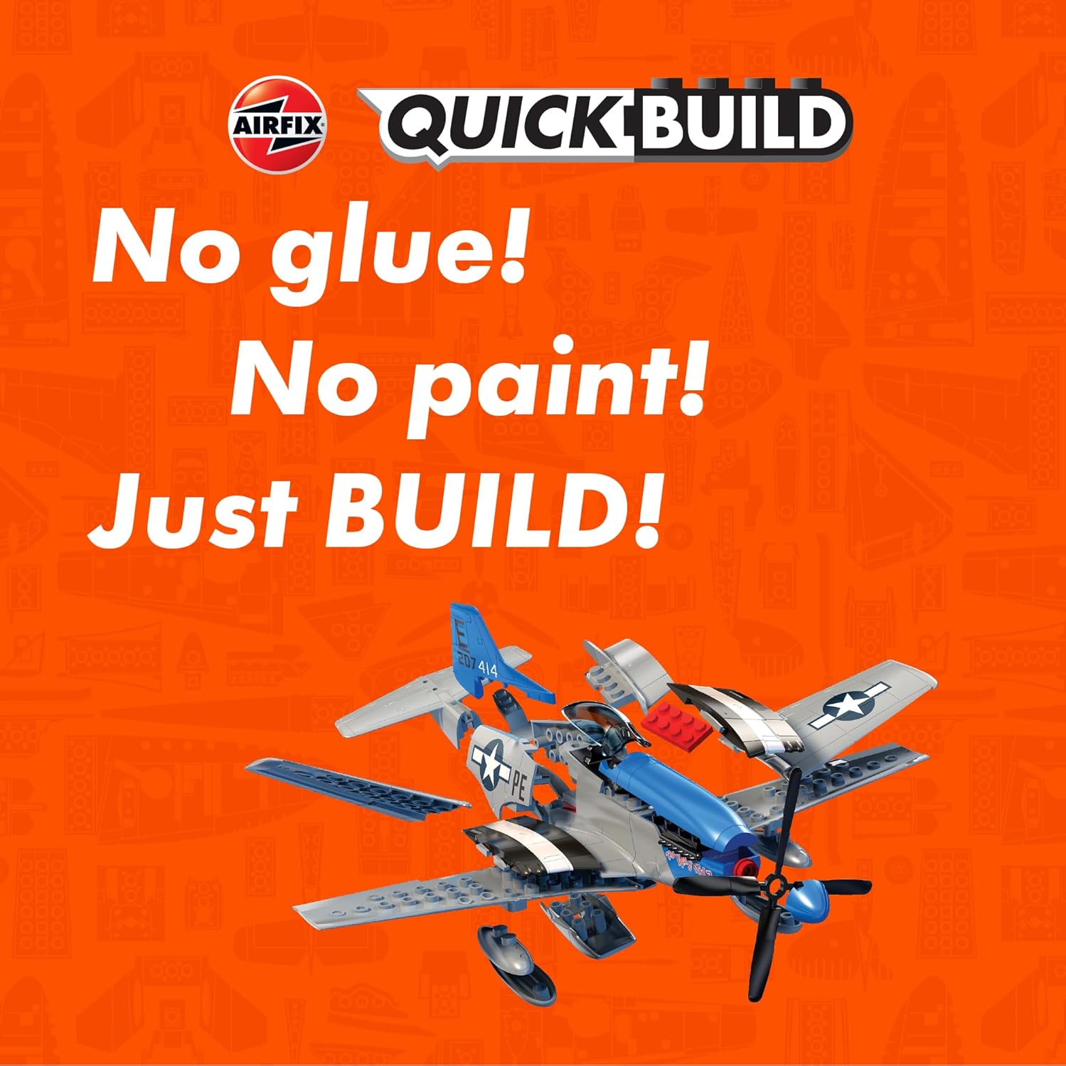 Airfix QUICKBUILD Model Aircraft Kits - D-Day P-51D Mustang