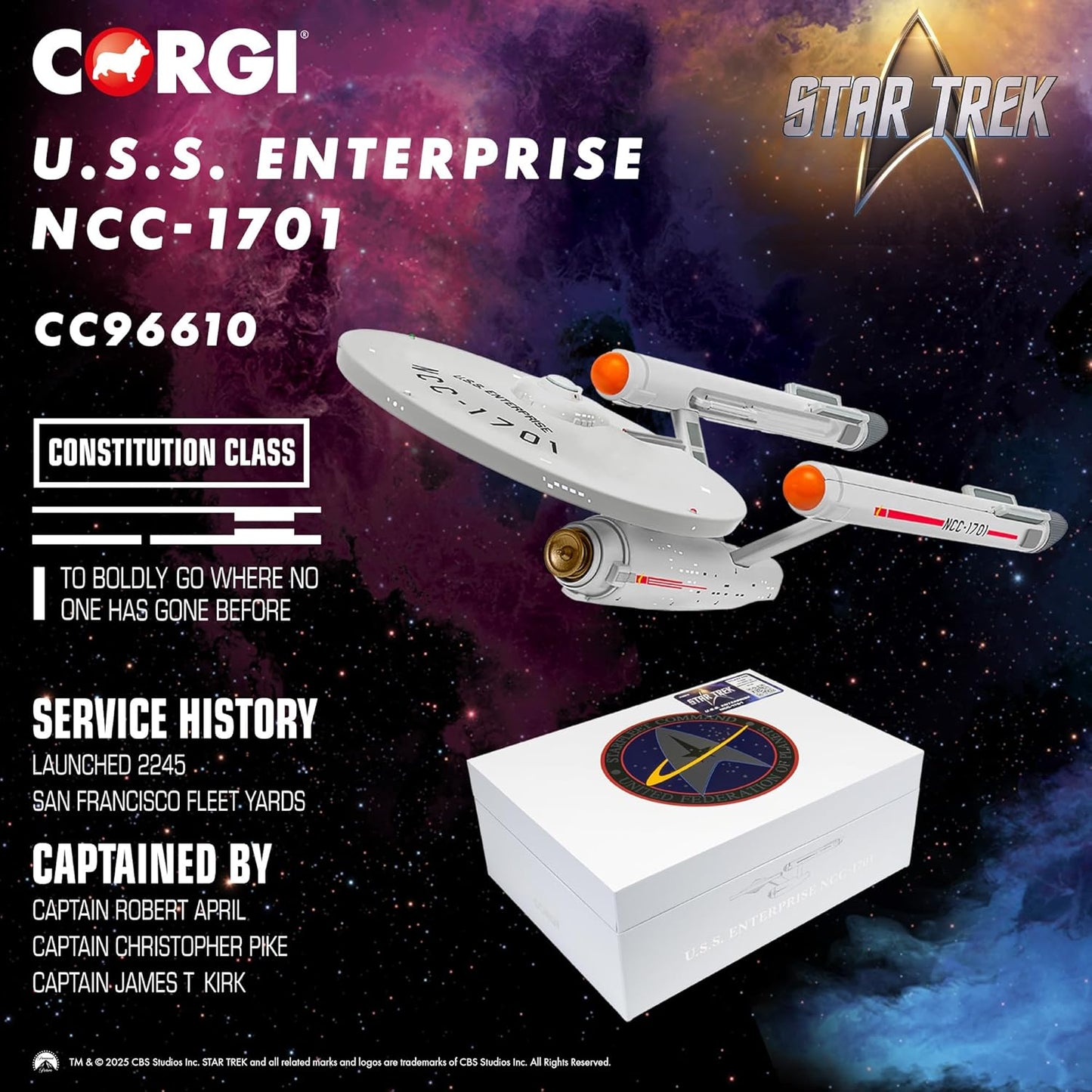 Corgi Diecast Spaceships - CC96610 Star Trek - USS Enterprise NCC-1701 (The Original Series)