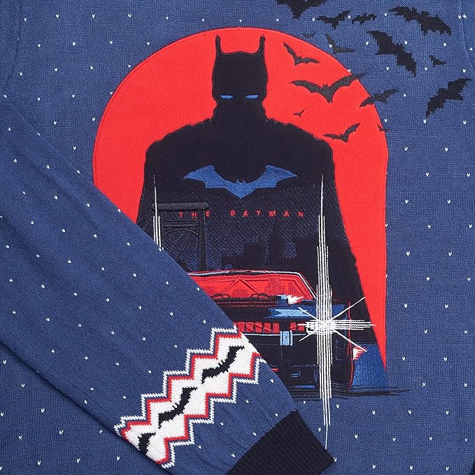 The Batman Unisex Knitted Jumper - Ugly Novelty Christmas Sweater Gift (2XL)