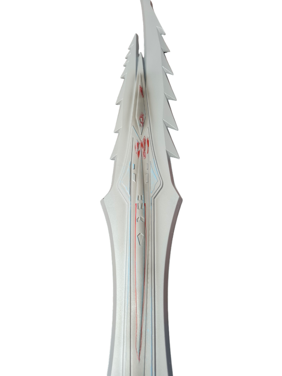 1:1 Cosplay Orc Anti Mage Scythe of Vyse Elf Weapon Anime Role Play Halloween Gift PU 106cm