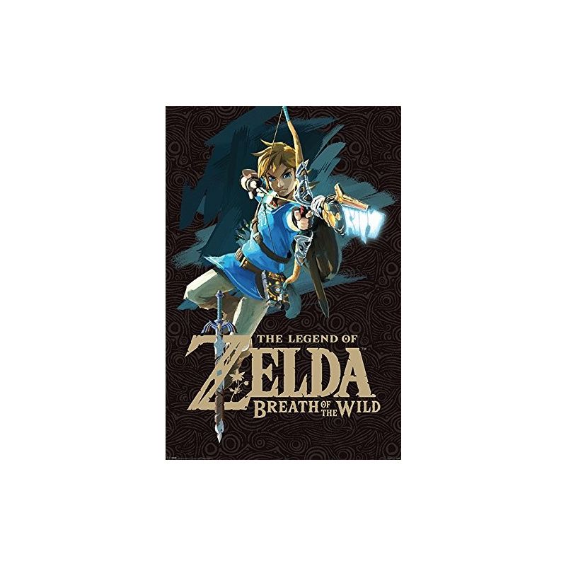 Zelda Breath of Wild Game Cover Maxi Poster