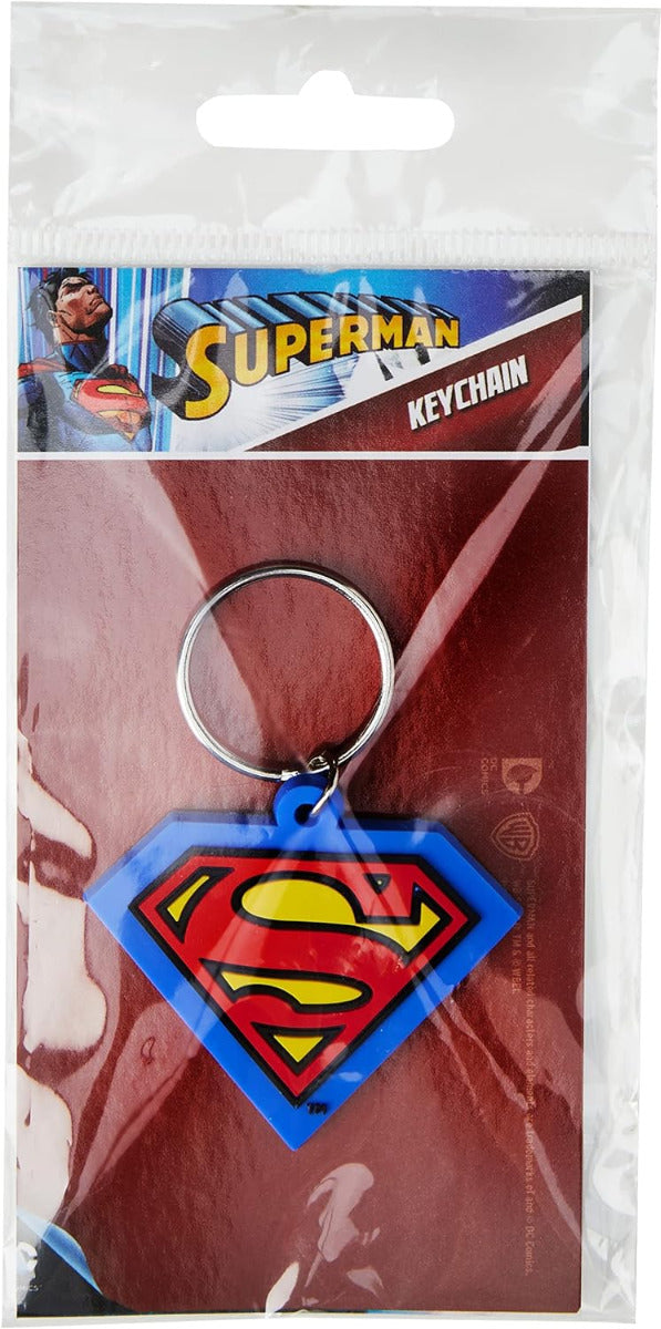 Superman-Shield Rubber Keychain