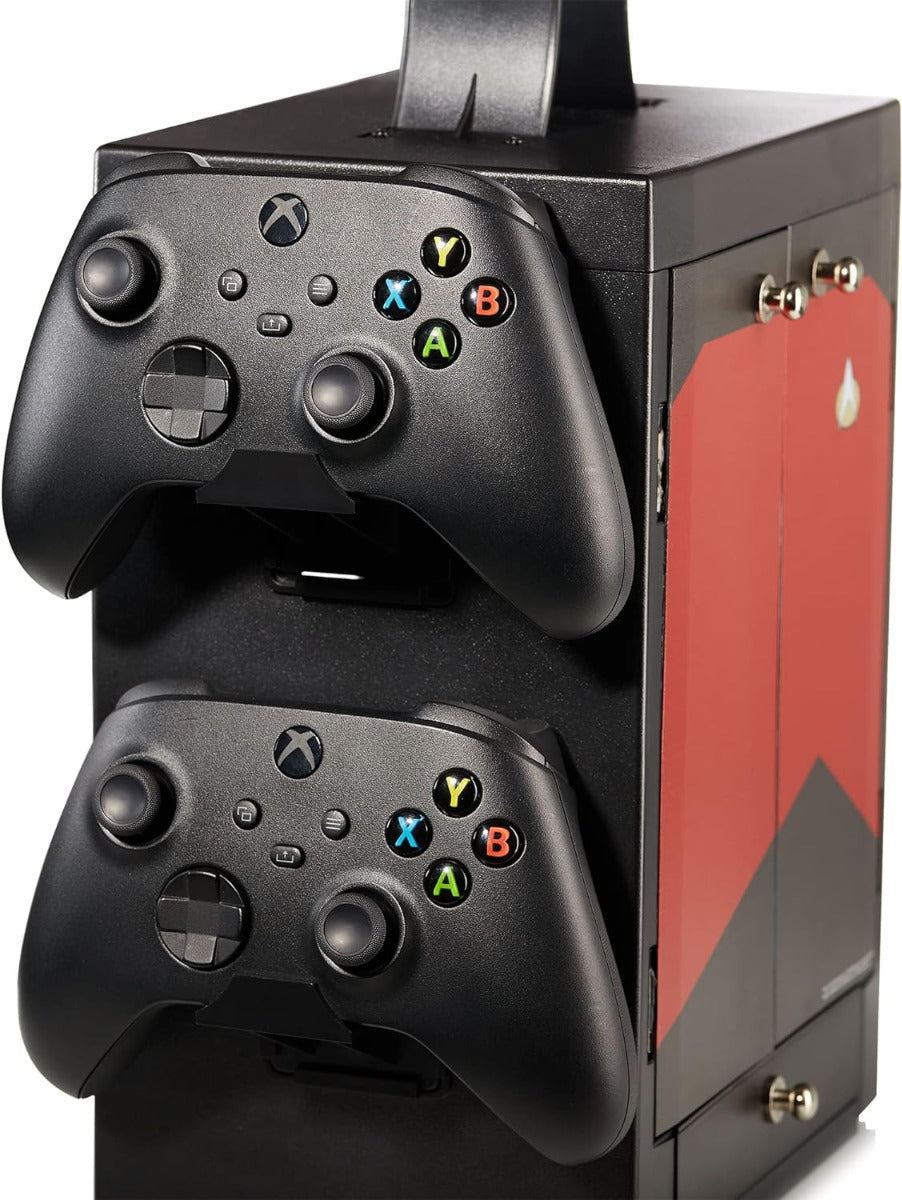Numskull Red Gaming Locker, Controller Holder, Headset Stand for PS5, Xbox Series X S, Nintendo Switch-Official Star Trek Merchandise