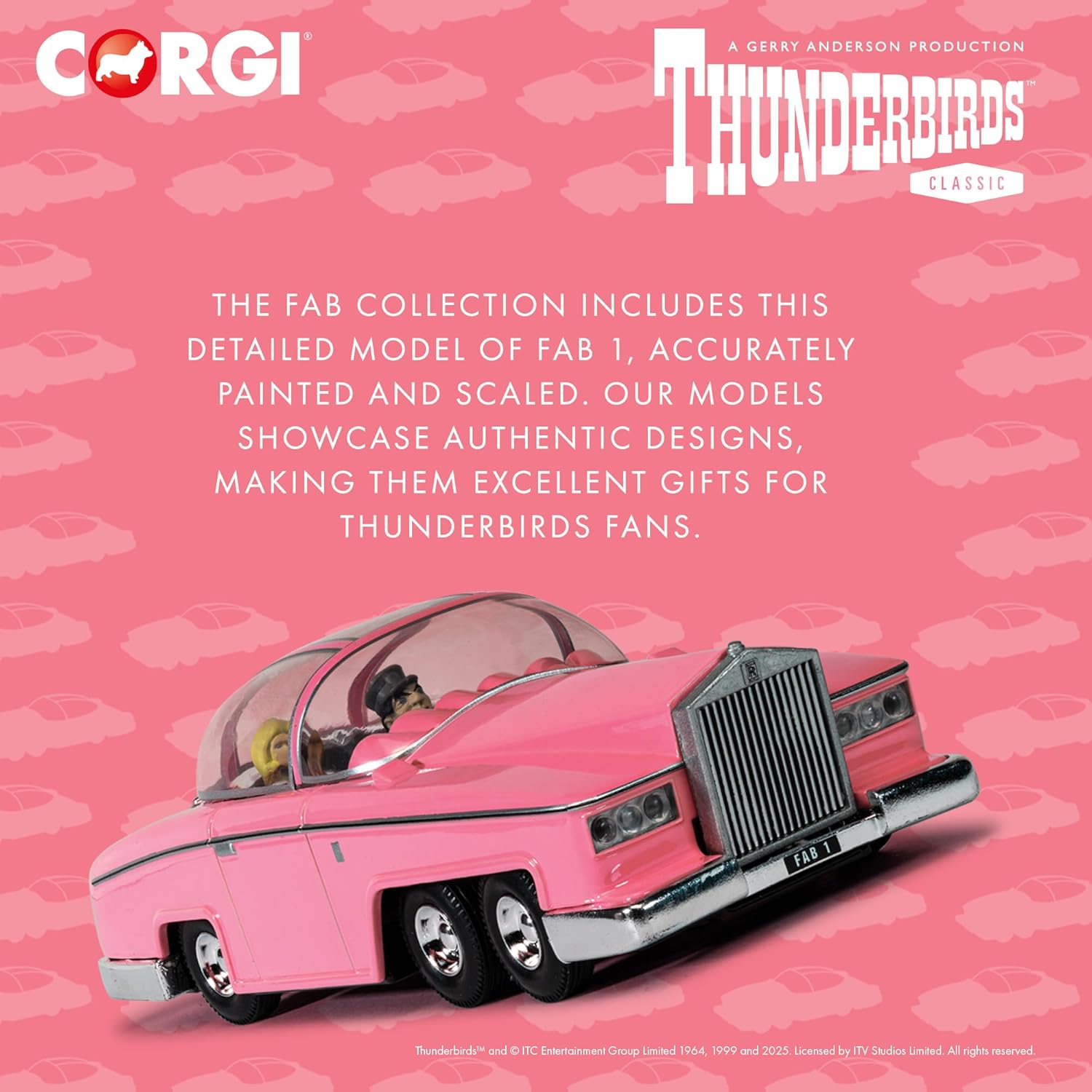 Corgi Diecast Model Cars - Thunderbirds F.A.B. Collection FAB 1 - Classic Car Collectible