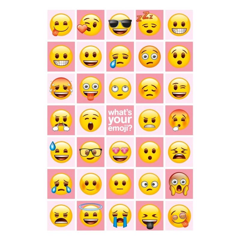GB eye Emoji Know Your Emoji Maxi Poster, Wood, Multi-Colour