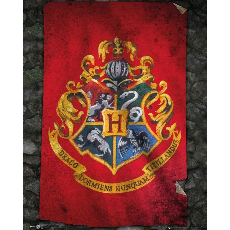 Harry Potter "Hogwarts Flag" Mini Poster, 40 x 50 cm