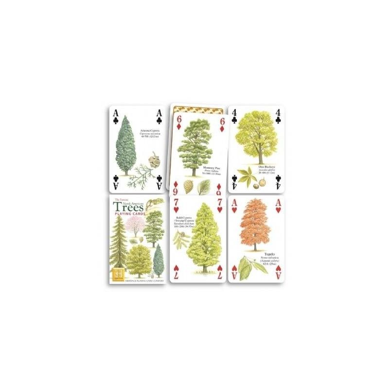 North American trees playing cards