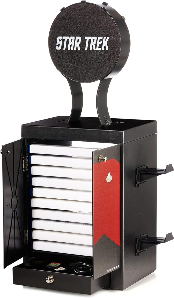 Numskull Red Gaming Locker, Controller Holder, Headset Stand for PS5, Xbox Series X S, Nintendo Switch-Official Star Trek Merchandise