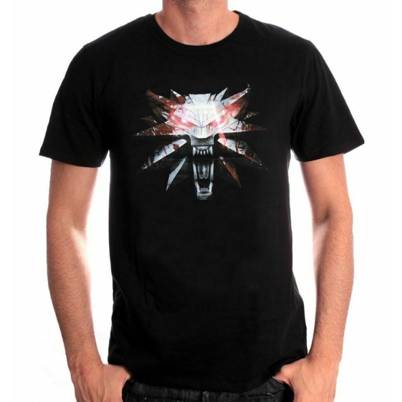 Tshirt The Witcher 3 – Wolf Medaillon Small