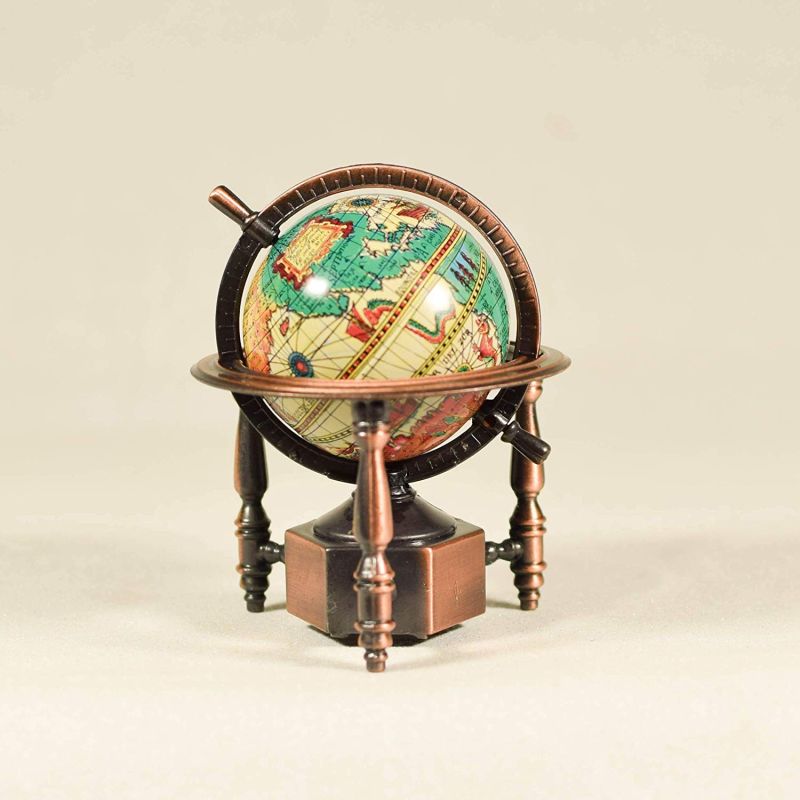 Antique Finished Die-Cast Miniature Pencil Sharpener - Globe