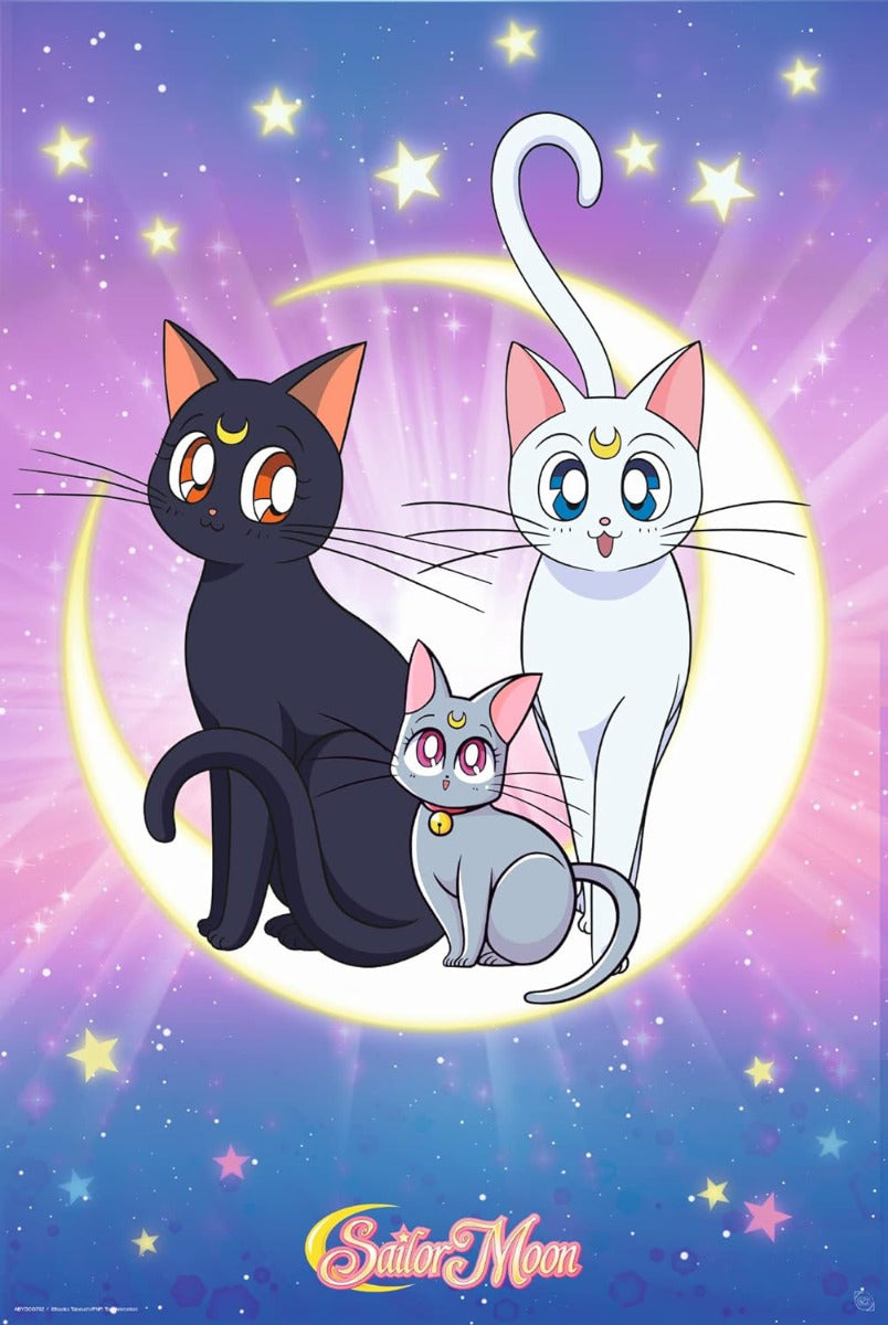 ABYSTYLE Sailor Moon Luna, Artemis & Diana 61 x 91.5cm Maxi Poster
