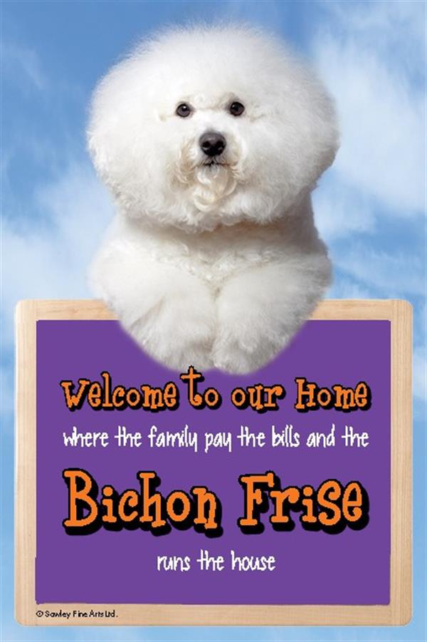Bichon Frise Welcome Hang-up