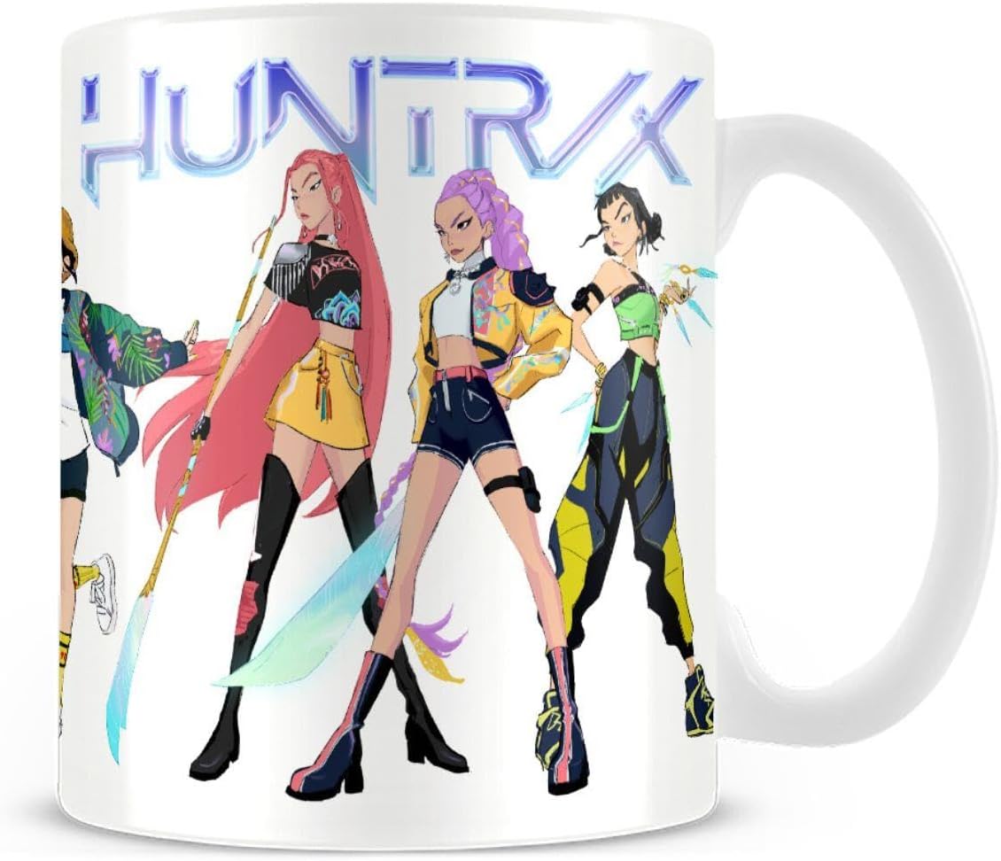 Pyramid International Kpop Demon Hunters Huntrix Girls Mug - Ceramic 11oz Coffee Cup - Cute Anime Gift for Kids & Fans - Dishwasher & Microwave Safe..