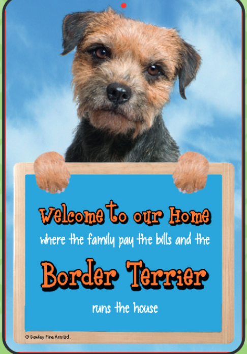Border Terrier Welcome Hang-up