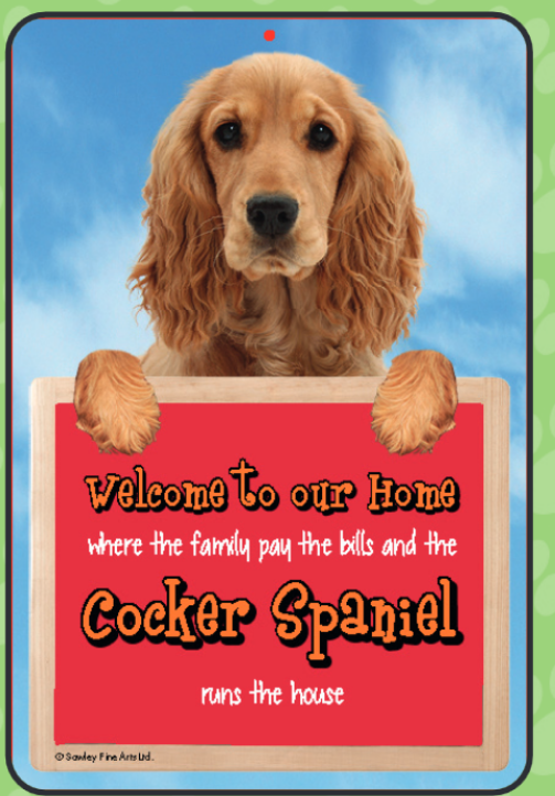 Coker Spaniel (Gold) Welcome Hang-up