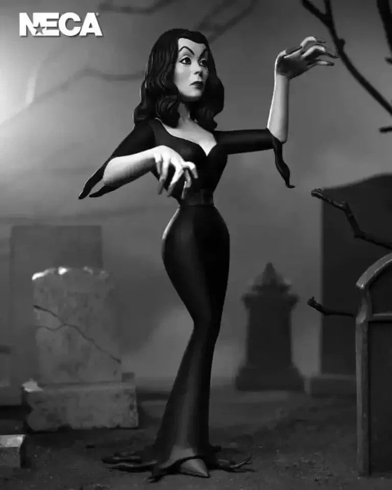 Vampira Silver Screen Edition Toony Terrors 6 Inch Scale Action Figure